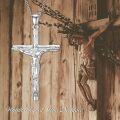 wholesale 925 Sterling Silver Crystal Cross Necklace with Jesus Christ Crucifix Pendant - Religious Jewelry (24 Chain)-0-1