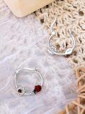 wholesale 925 Sterling Silver Ladybug Daisy Flower Hoop Earrings - Cute  for Women & Girls-0-4