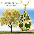 wholesale 14K Gold Sterling Silver Jade Tree of Life Necklace for Women-0-62