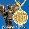 wholesale 925 Sterling Silver Saint Michael Guardian Angel Protect Us Charm Pendant Necklace for Men & Women-0-2