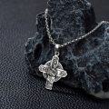 wholesale 925 Sterling Silver Celtic Cross Pendant with Religious Figures and Trinity Knots on Chain for Men Women  24 Length-0-2