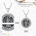 wholesale 925 Sterling Silver Athena and Poseidon Necklace - Greek Mythology  for Him Her-0-2