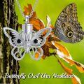 wholesale 925 Sterling Silver Butterfly Cremation Jewelry Keepsake Memorial Urn Necklace with Funnel and Fill Tool-0-3