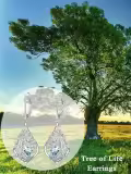 TOUPOP Sterling Silver Birthstone Tree Of Life Earrings-0-7