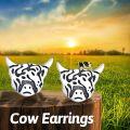wholesale 925 Sterling Silver Cow Head Stud Earrings Animal s for Women and Men-0-2