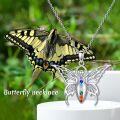 wholesale 925 Sterling Silver Rainbow Chakra Moonstone Butterfly Pendant Necklaces for Women Girls s 3 Goddesses Symbol Birthdays-0-5