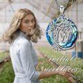 wholesale 925 Sterling Silver Blue Crystal Tree of Life Initial Necklace Family Letter Pendant Birthday Mother s Day Gifts for Her-0-99
