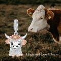 wholesale 925 Sterling Silver Highland Cow Charm - Hypoallergenic, Lead-Free, Nickel-Free, Cadmium-Free - Adorable Cute Cow Jewelry for Bracelet Necklace Gift-0-1