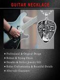 wholesale 925 Sterling Silver Musical Note & Electric Guitar Pendant Necklace - Christmas Gift for Him Her w/Box-0-2