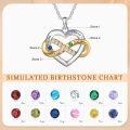wholesale TOUPOP Personalized Love Infinity Necklace 925 Sterling Silver Custom 2-6 Names Birthstones Pendants Jewelry For Women Mom Sister Christmas Birthday Gifts -0-2