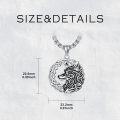 wholesale 925 Sterling Silver Celtic Knot Norse Wolf Head Necklace Viking s for Men & Women -0-5