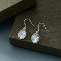 wholesale 925 Sterling Silver Teardrop Blue Opal Filigree Drop Earrings-0-4