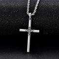 wholesale 925 Sterling Silver &  Celtic Crucifix Nail Fish Hook Cross Pendant Necklace for Men Women-0-2
