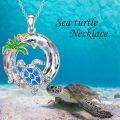 wholesale Sterling Silver Crystal Turtle Necklace for Women-0-8