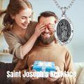 wholesale 925 Sterling Silver Saint Joseph Pendant Necklace  - Catholic Christian Faith s for Men/Women/Boys/Girls/Kids-0-2