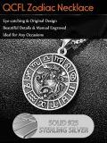 wholesale S925 Sterling Silver Virgo Zodiac Sign Pendant Necklaces for Men Women Astrology s-0-3