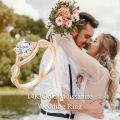 wholesale 14k Rose Gold Ring With Round Lab Diamond And Pave Band-0-2