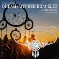 wholesale 925 Sterling Silver Moonstone Feather Dreamcatcher Adjustable Bracelet 8-14cm -0-5