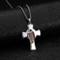 wholesale 925 Sterling Silver Cross Football Design Catholic Saint Medal Pendant Necklace for Protection Gifts for Men & Women-0-1