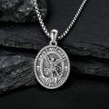 wholesale 925 Sterling Silver St Michael Angel Protect Us Necklace Pendant s for Men Women Boys Girls Kids-0-2