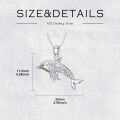 wholesale 925 Sterling Silver Lab-Grown Cubic Zirconia Dolphin Pendant Necklace for Women-0-2