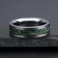 wholesale 925 Sterling Silver Green Moss Agate Band Ring 4 6 8mm for Men Women Wedding Gift-0-4