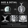 wholesale 925 Sterling Silver Baseball St Sebastian Pendant with With God All Things Are Possible Engraved Backside for Men Women Sports Athletes Faith Gifts Christian Jewelry-0-1