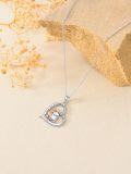 wholesale 925 Sterling Silver I Love You Forever Heart Pendant Necklace for Women Father Daughter -0-3