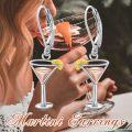 wholesale 925 Sterling Silver Cocktail Glass with Lemon Slice Dangle Earrings - Wine  for Women-0-4