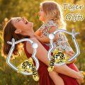 wholesale 925 Sterling Silver Gold Plated Tiger Head Animal Charm Hoop Earrings for Women Girls Minimalist  43mm Diameter-0-3