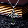 wholesale 925 Sterling Silver Cross Pendant with Abalone Shell and Religious Figures - Perfect Gift for Women & Men-0-1