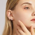 wholesale 925 Sterling Silver Leaf Ear Cuff Earrings Non-Piercing Clip-On Cartilage s for Women-0-1