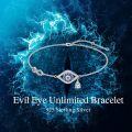 wholesale 925 Sterling Silver Evil Eye Bracelet for Women Infinity Protection -0-3