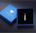 wholesale 925 Sterling Silver Wolf Necklace with Blue Crystal - Hypoallergenic Men's Pendant for Luck & Health, 20 Chain-0-6