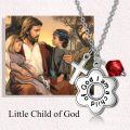 wholesale Sterling Silver Daisy Child of God Necklace for Girls Baptism Communion Birthday-0-5