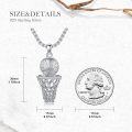 wholesale 925 Sterling Silver Basketball Hoop Sport Pendant Necklace for Men Women -0-4