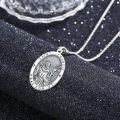 wholesale 925 Sterling Silver Saint Francis Patron of Animals and Nature Pendant Necklace for Men & Women-0-1
