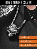 wholesale 925 Sterling Silver Pirate Skull Hat Pendant Necklace for Men Gothic s-0-4