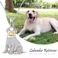 wholesale 925 Sterling Silver CZ Labrador Retriever Pendant Necklace Wholesale for Pet Lovers-0-1