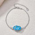 wholesale 925 Sterling Silver Blue Opalite Stone Cremation Urn Bracelet for Ashes Memory s for Women-0-14