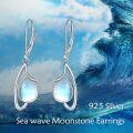 wholesale Sterling Silver Moonstone Larimar Moss Agate Pink Opal Drop Leverback Earrings-0-11