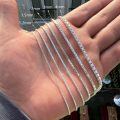 wholesale 925 Sterling Silver Box Chain Necklace Lobster Clasp For Women Men-0-4