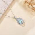 wholesale 925 Sterling Silver Blue Moonstone Tree of Life Pendant Necklace s for Women Girls-0-2