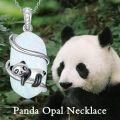 wholesale Sterling Silver Opal Animal Pendant Necklace Bear Panda Cat Koala Sloth Cardinal Unicorn Gift for Women Mom-0-20
