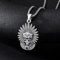 wholesale 925 Sterling Silver Aztec Jaguar & Feather Pendant Necklace s for Men Women Gothic Tribal Ethnic Style Gift Jewelry 48 Chain Length-0-1