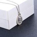 wholesale 925 Sterling Silver Saint Christopher Protect Us Oval Charm Travel Protection Pendant Necklace-0-3