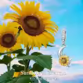 wholesale 925 Sterling Silver Sunflower and Crescent Moon Dangle Charm Pendant for Bracelet Necklaces Wholesale Jewelry -0-4