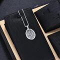 wholesale 925 Sterling Silver Saint Francis Oval Pendant Necklace Wholesale For Men-0-1