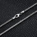 wholesale 925 Sterling Silver Oxidized Byzantine Link Chain Necklace For Men Women-0-7