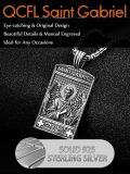 wholesale 925 Sterling Silver St Gabriel Angel Protect Us Charm Mens Necklace-0-2
